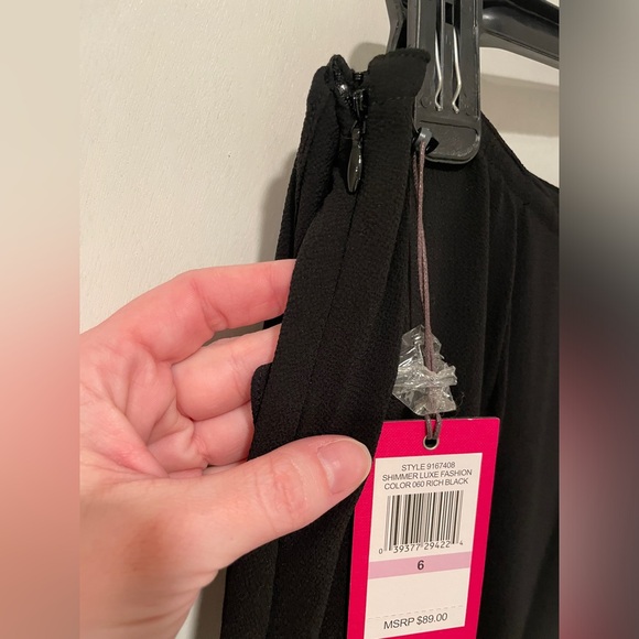 NWT Vince Camuto Faux Wrap Ruffle Trim Black Skirt Size 6 - Picture 8 of 8